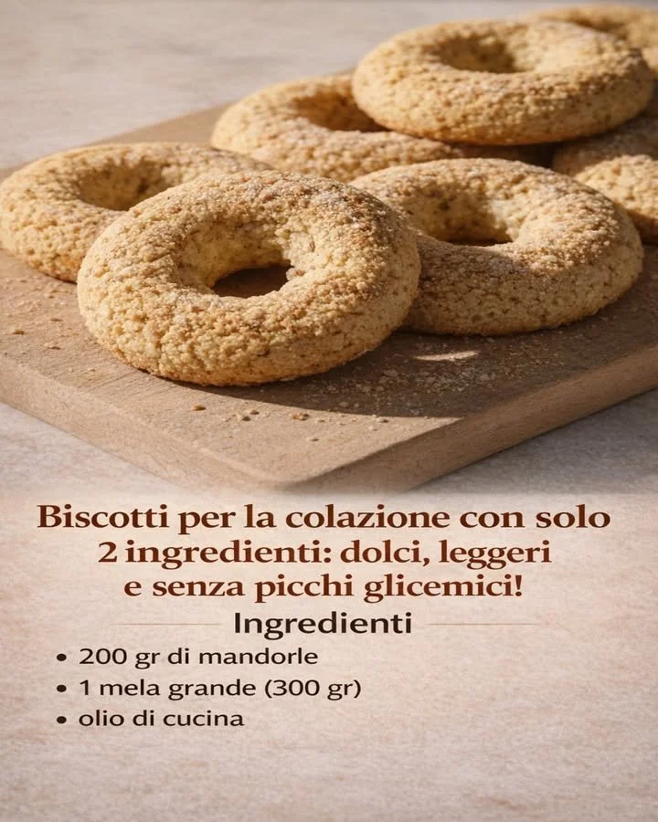 Biscotti alle mandorle e mela