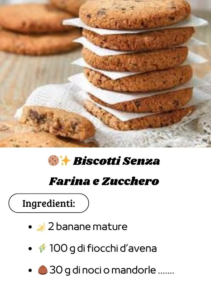 Biscotti Senza Farina e Zucchero