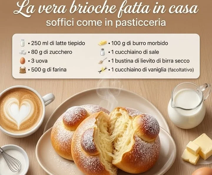 Brioche fatte in casa soffici e profumate pronte da gustare