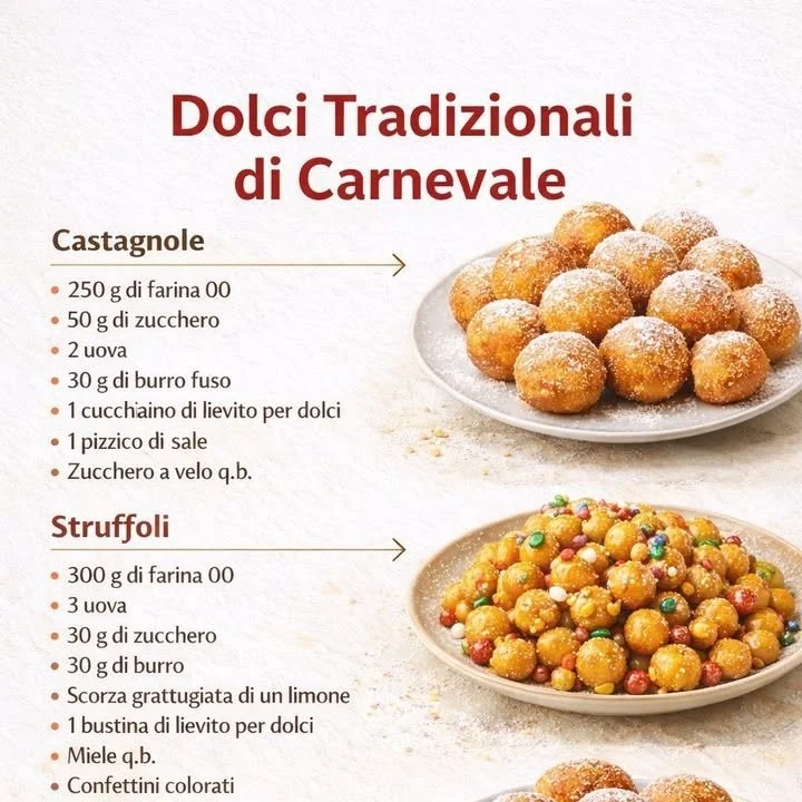 Deliziose Castagnole Classiche, dolci tradizionali di Carnevale