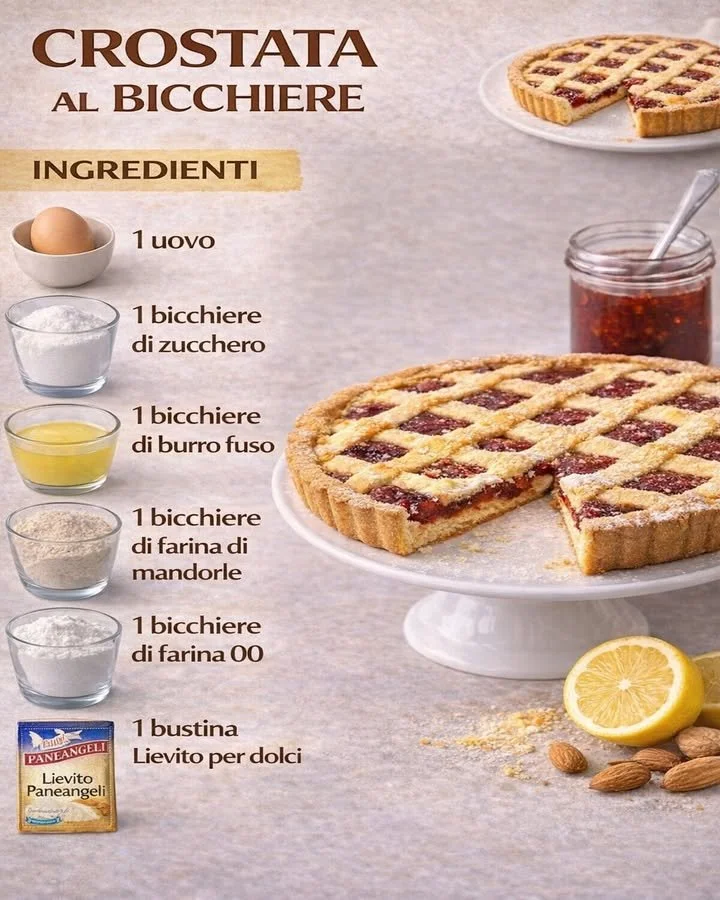 Crostata al Bicchiere con Farina di Mandorle