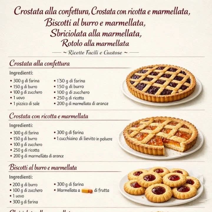 Fetta di Crostata alla Confettura su piatto bianco con confettura fresca