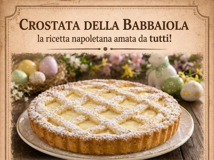 Crostata della Babaiola decorata con frutta fresca e crema pasticcera