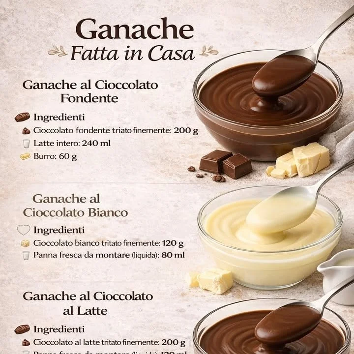 Tipi di ganache per farcire dolci deliziosi