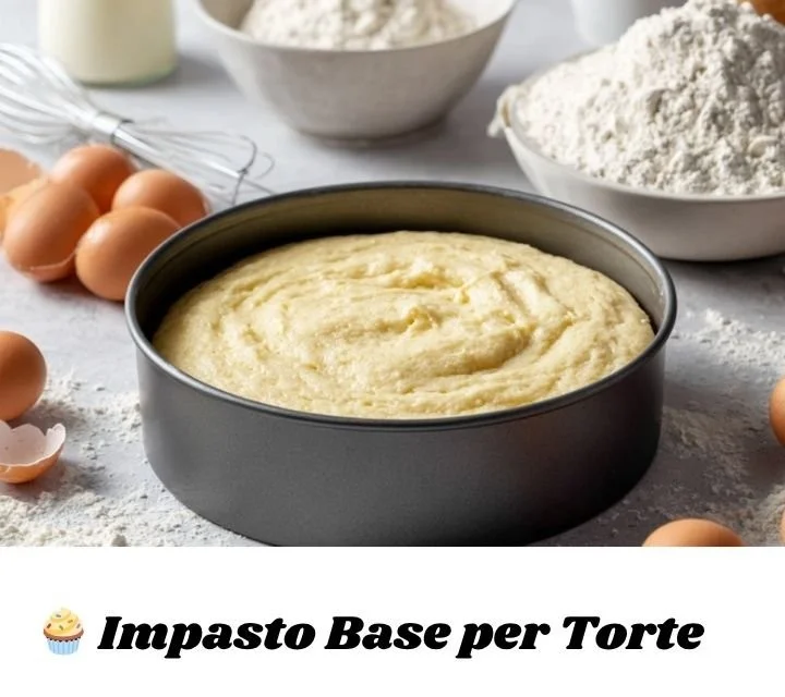 Impasto base per torte preparato e pronto per la cottura