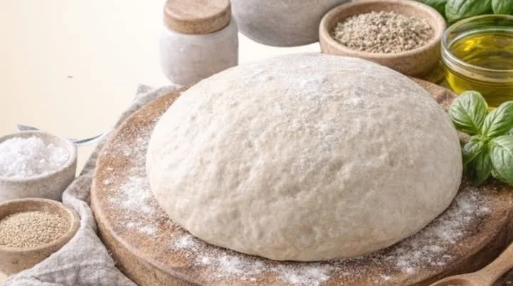 Impasto per pizza fatta in casa fresco e soffice