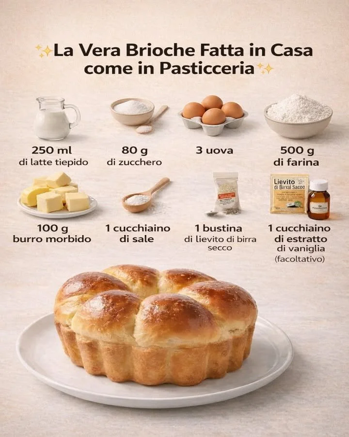 La vera brioche fatta in casa come in pasticceria