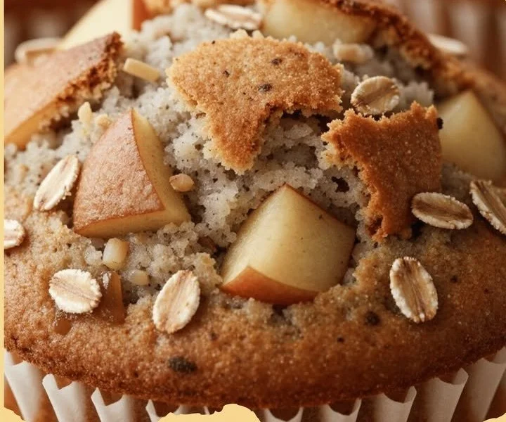 Muffin all’Avena e Mela senza zucchero, spuntino sano e delizioso