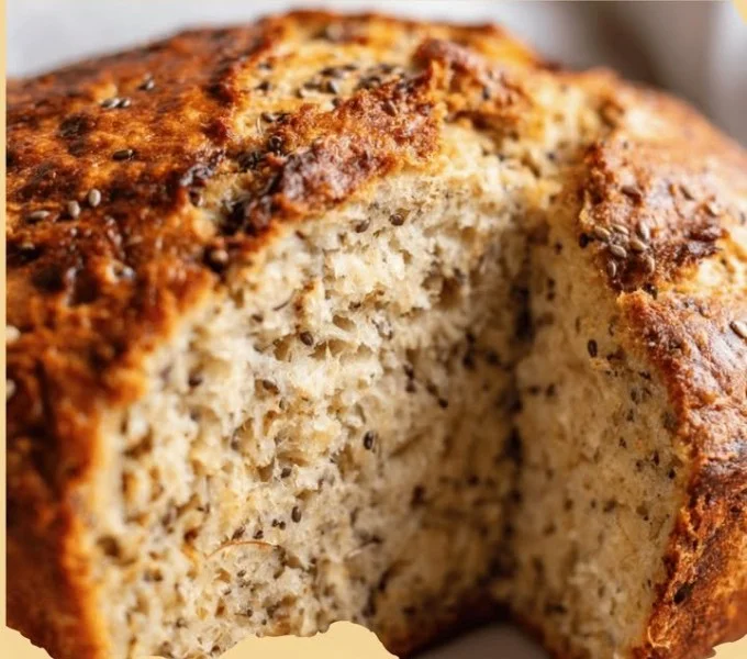 Pane gluten-free con avena e semi di chia fresco e sano