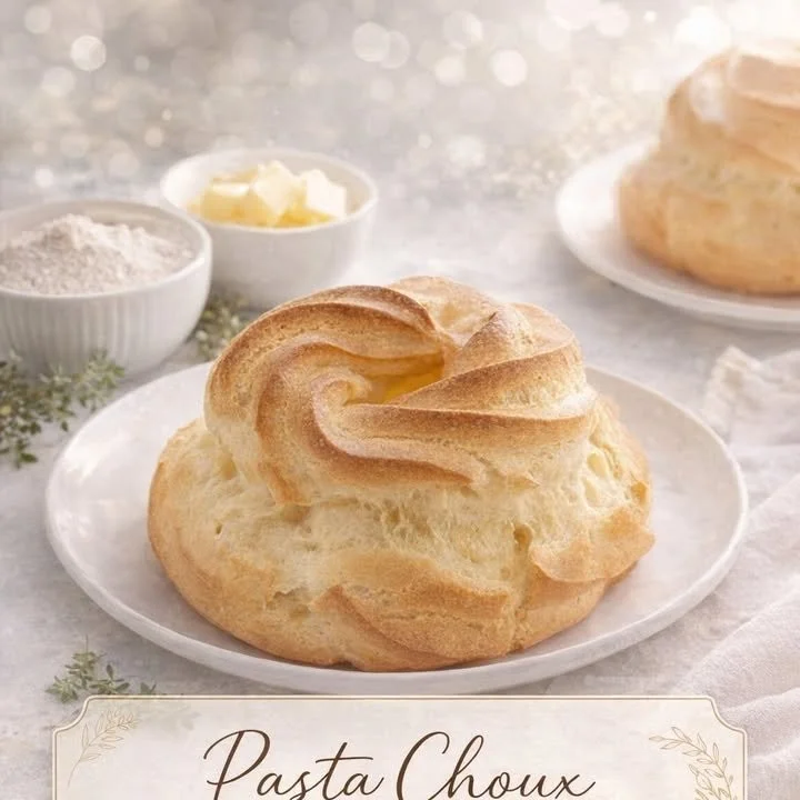 Pasta Choux pronta per essere farcita con crema o utilizzata in ricette dolci e salate.