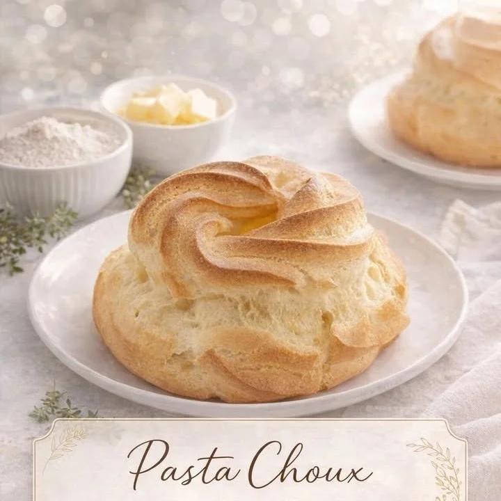 Pasta Choux fresca pronta per essere utilizzata in dolci e dessert.