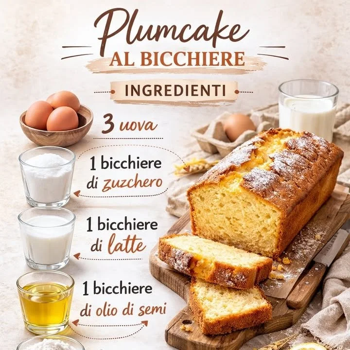 Plumcake al Bicchiere – dolce facile e veloce da preparare