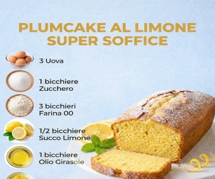 Plumcake al Limone super soffice appena sfornato