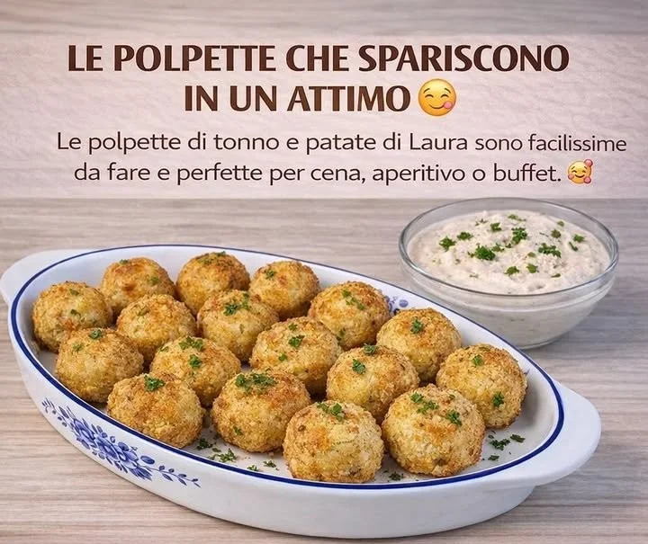 Polpette di Tonno e Patate appena sfornate, morbide e saporite