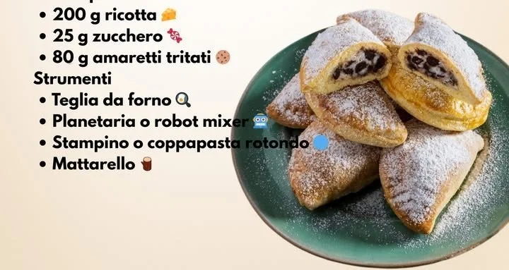 Ravioli dolci al forno ripieni di ricotta, un delizioso dessert italiano.