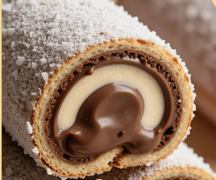 Rotolo di Pavesini farcito con Nutella e Mascarpone