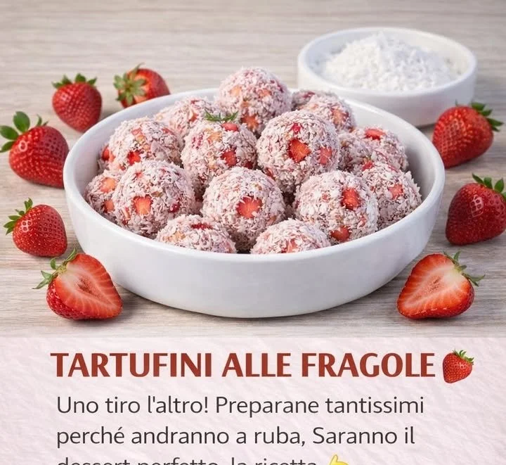 Tartufini alle Fragole, dolcetti deliziosi