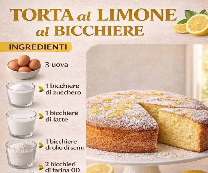 Torta al Limone al Bicchiere, un dolce fresco e delizioso