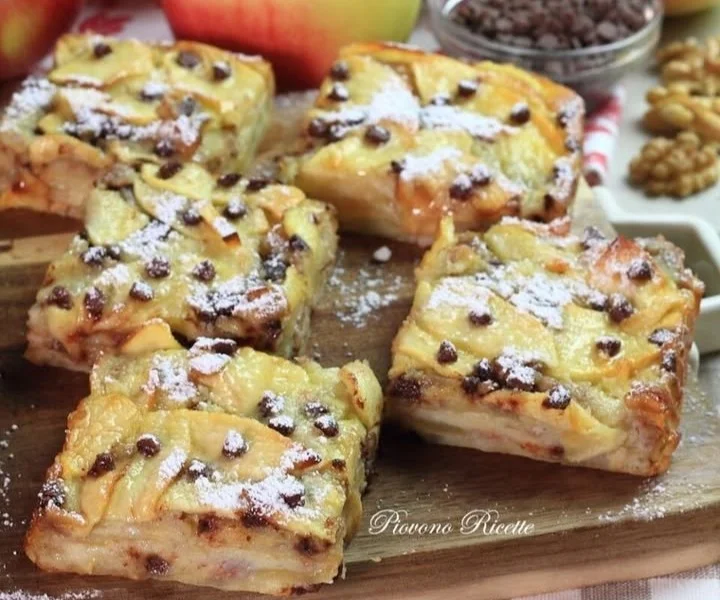 Torta alle Mele, Noci e Gocce di Cioccolato
