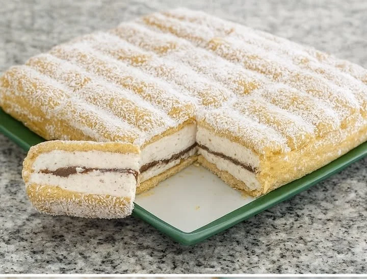 Torta fredda cocco e cioccolato senza cottura, un dolce fresco e goloso.