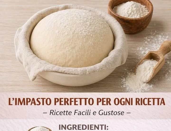 Immagine di un solo impasto con diverse varianti di ricette gustose