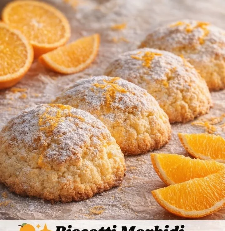 Biscotti all'arancia freschi e croccanti su un piatto bianco