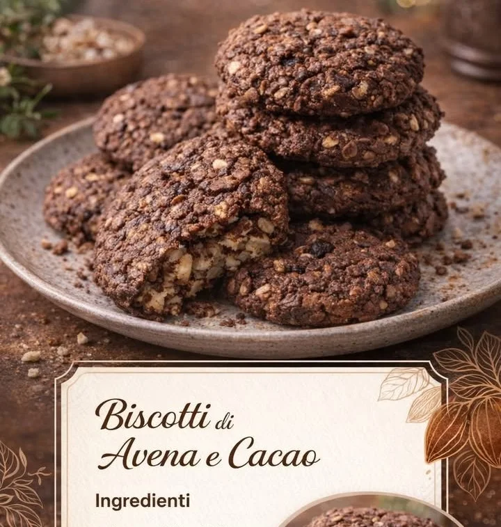 Biscotti di avena e banana preparati in casa con ingredienti naturali