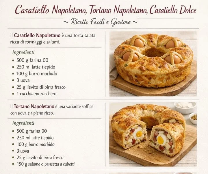 Casatiello Napoletano, un rustico tradizionale con salumi e formaggi tipici.