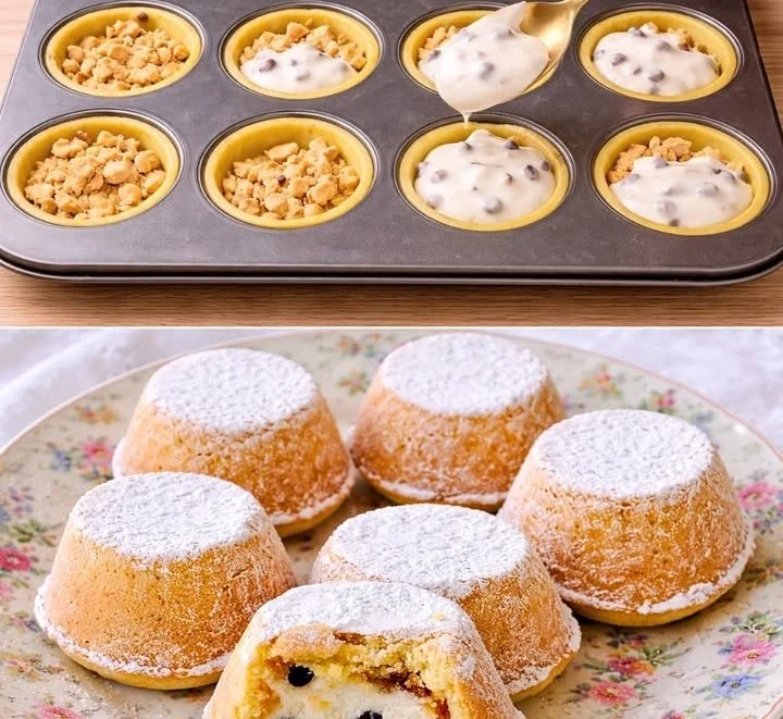 Cassata al forno mini, dolce tradizionale siciliano con ricotta e frutta candita.