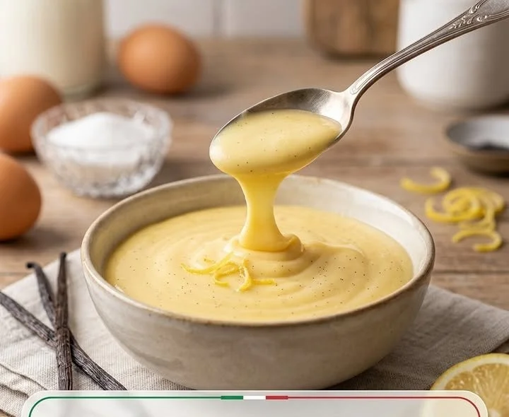 Crema pasticcera fatta in casa per dolci italiani