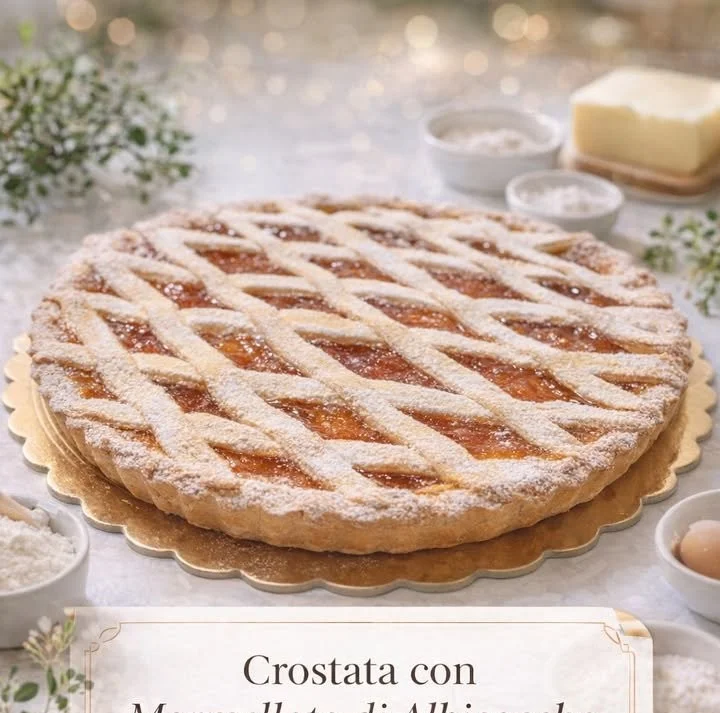 Crostata di Marmellata fresca e invitante con confettura
