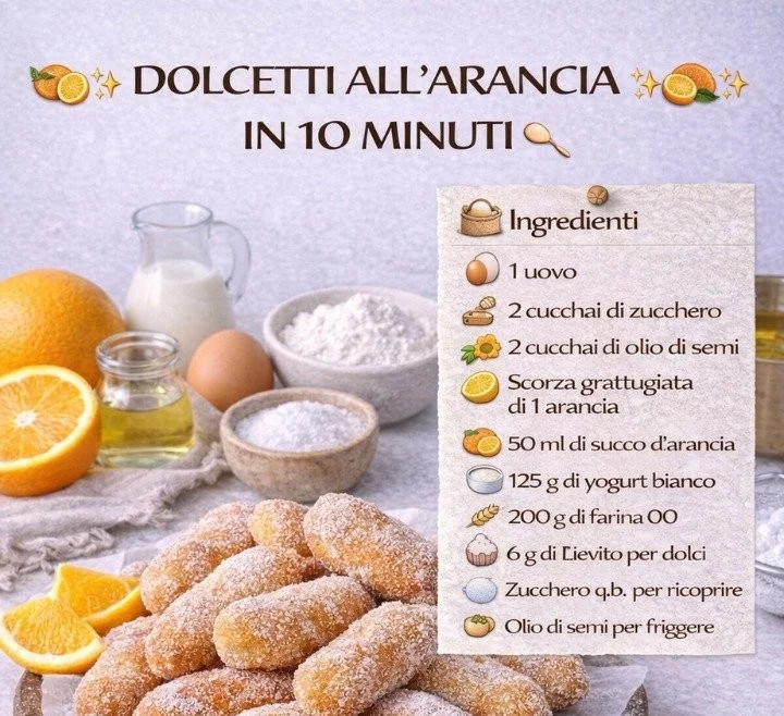 Dolcetti all'Arancia pronti in 10 minuti con ingredienti freschi