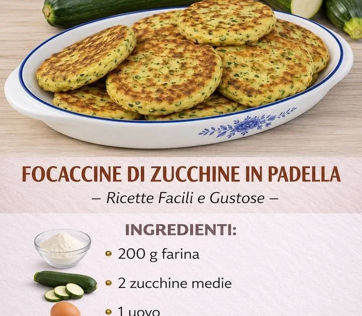 Focaccine di zucchine pronte in padella, piatto semplice e gustoso