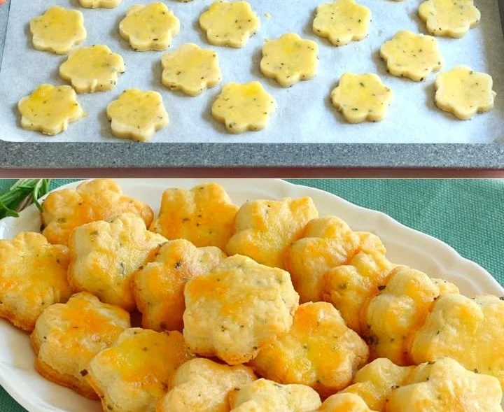 Frollini al Parmigiano freschi e croccanti su un piatto