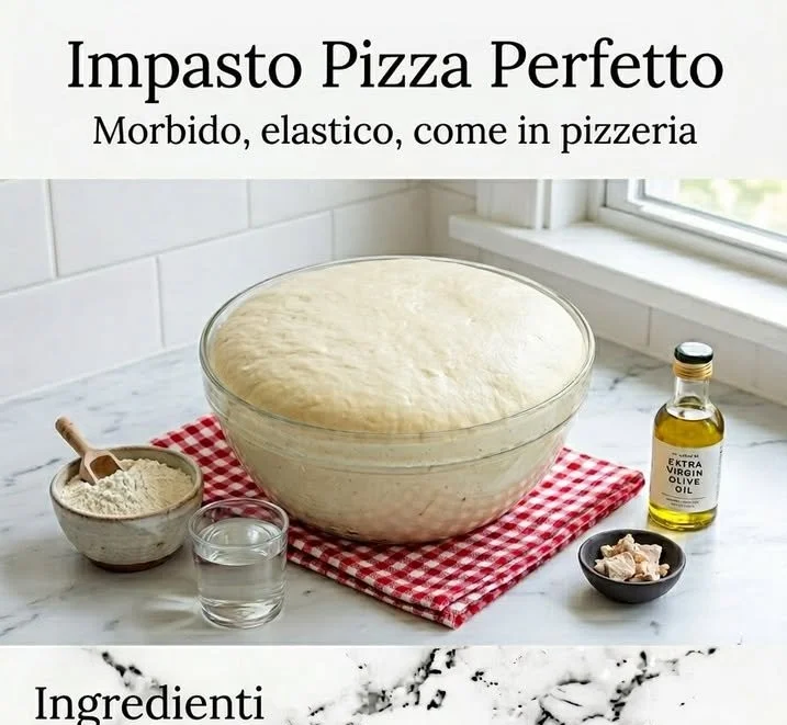 Ricetta impasto per pizza fatto in casa, pizza italiana tradizionale e gustosa.
