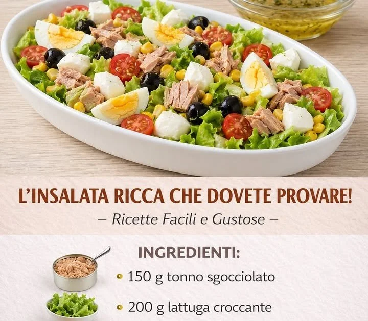 Insalata Ricca con ingredienti freschi e colorati