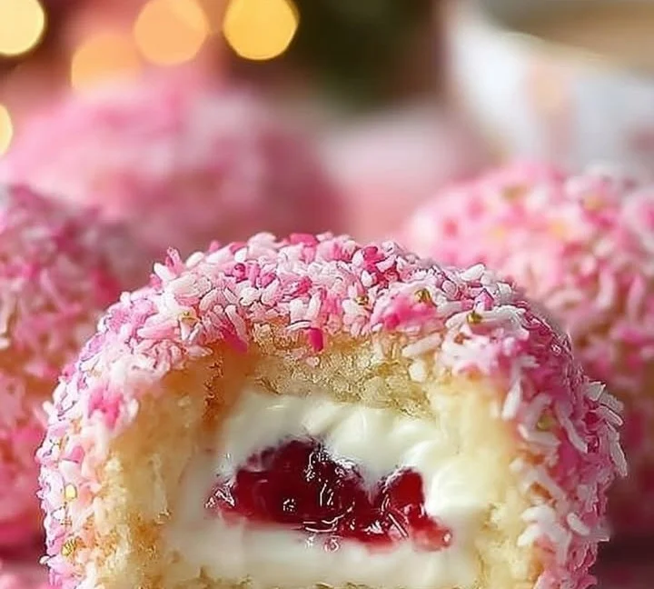 Lamingtons ai lamponi con cuore di Chantilly decorati