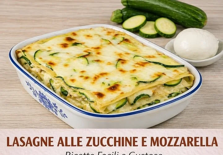 Lasagna di Zucchine e Mozzarella pronta da servire