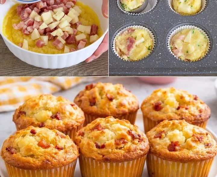 Muffin di patate senza farina appena sfornati su un piatto.