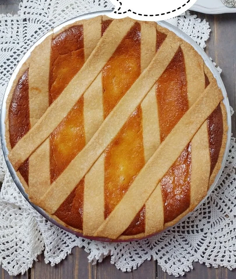 Pastiera Napoletana, dolce pasquale con grano, ricotta e aromi.