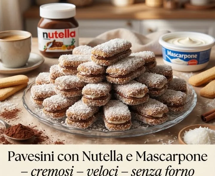 Pavesini con Nutella e Mascarpone, un dessert goloso e semplice da preparare