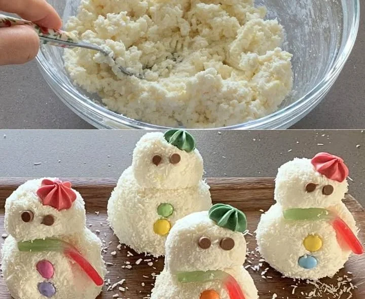 Pupazzi di Neve Dolci decorati con ghiaccia reale e caramelle colorate.