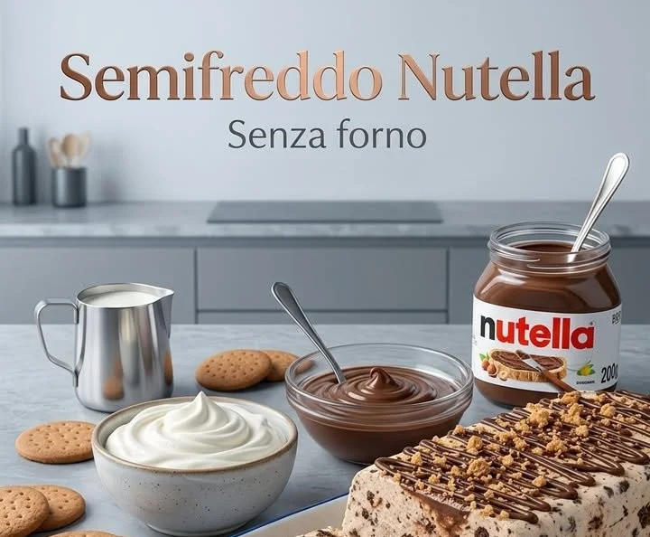 Semifreddo ai biscotti e Nutella, dessert cremoso e rinfrescante