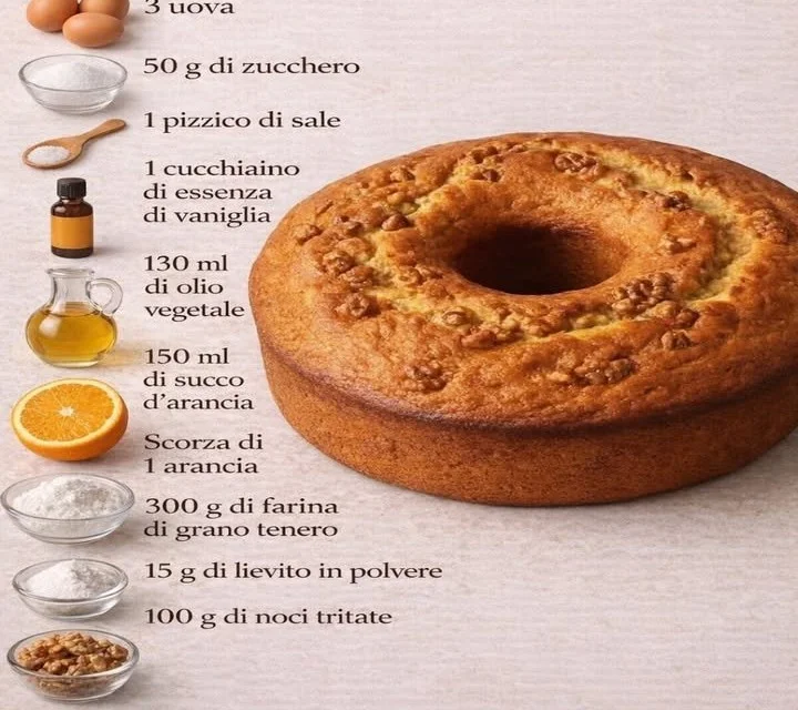 Torta all’Arancia con Noci, una deliziosa opzione dessert