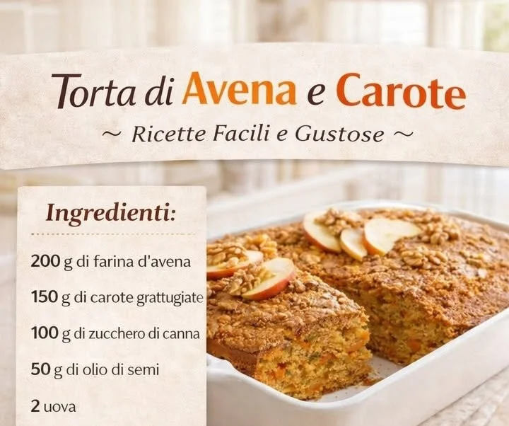 Torta di Avena e Carote, un dolce sano e gustoso