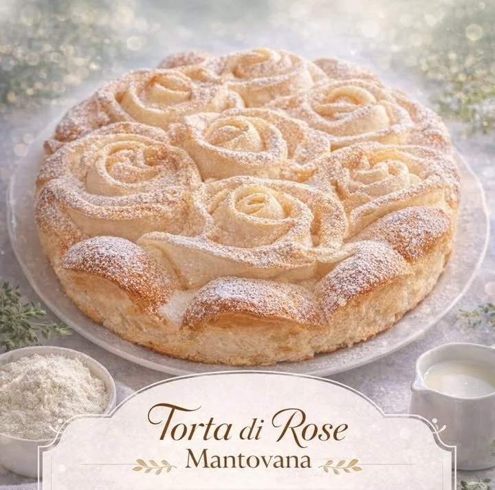 Dettaglio della Torta di Rose, un dolce tradizionale italiano