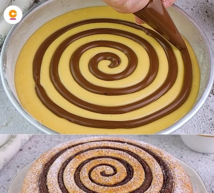 Torta Girella Super Soffice con strati di crema e cacao