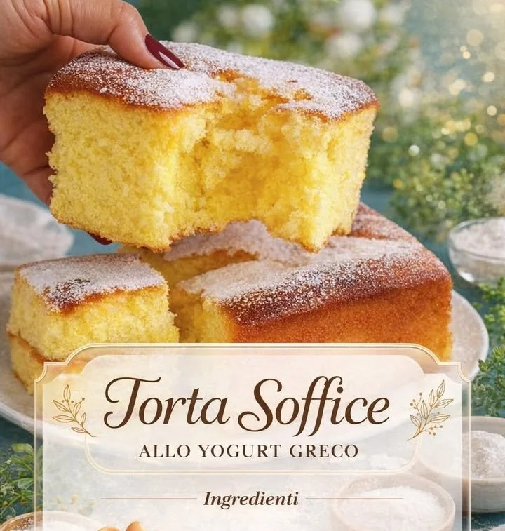 Torta Soffice alla Vaniglia con una spolverata di zucchero a velo