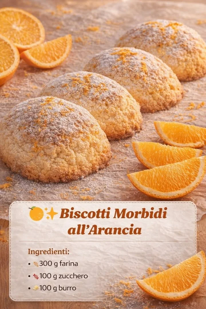 Biscotti all'arancia deliziosi e fragranti appena sfornati