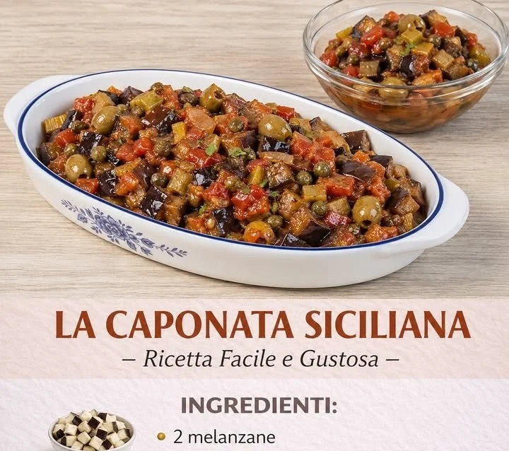 Caponata Siciliana - piatto tradizionale siciliano con melanzane e verdure